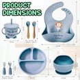thumbnail image 2 of Baby Feeding Set 12 Piece Led Weaning Supplies Suction Bowl and Plate, Divided Plate, Spoon, Fork, Cup, Adjustable Bib Baby Self Feeding Utensils, 2 of 5