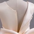 thumbnail image 4 of LYMAYTER Girls Dresses for Wedding Satin Tulle Princess Pageant Dress with Bow-Knot Prom Ball Maxi Gown 3-12Y, 4 of 8