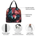 thumbnail image 3 of Disketp Red Flame Wolf Head Lunch Bag for Women Men, Leakproof Thermal Cooler Sack Food Handbags Case High Capacity forTravel Work School Picnic, 3 of 5