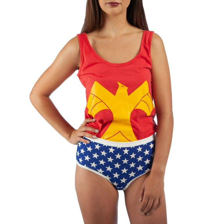 DC Comics Wonder Woman Underoos Sleepwear Juniors Tank Top and Underwear Set  - X-Large 