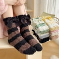 thumbnail image 4 of BLOCLOALO 1 Pc Socks Women Crew Socks Womens Fuzzy Socks Cozy Winter Warm Soft Cute Bowknot Fuzzy Home Slipper Socks Polyester Socks Thick Comfortable Socks Warm Socks C One Size, 4 of 5