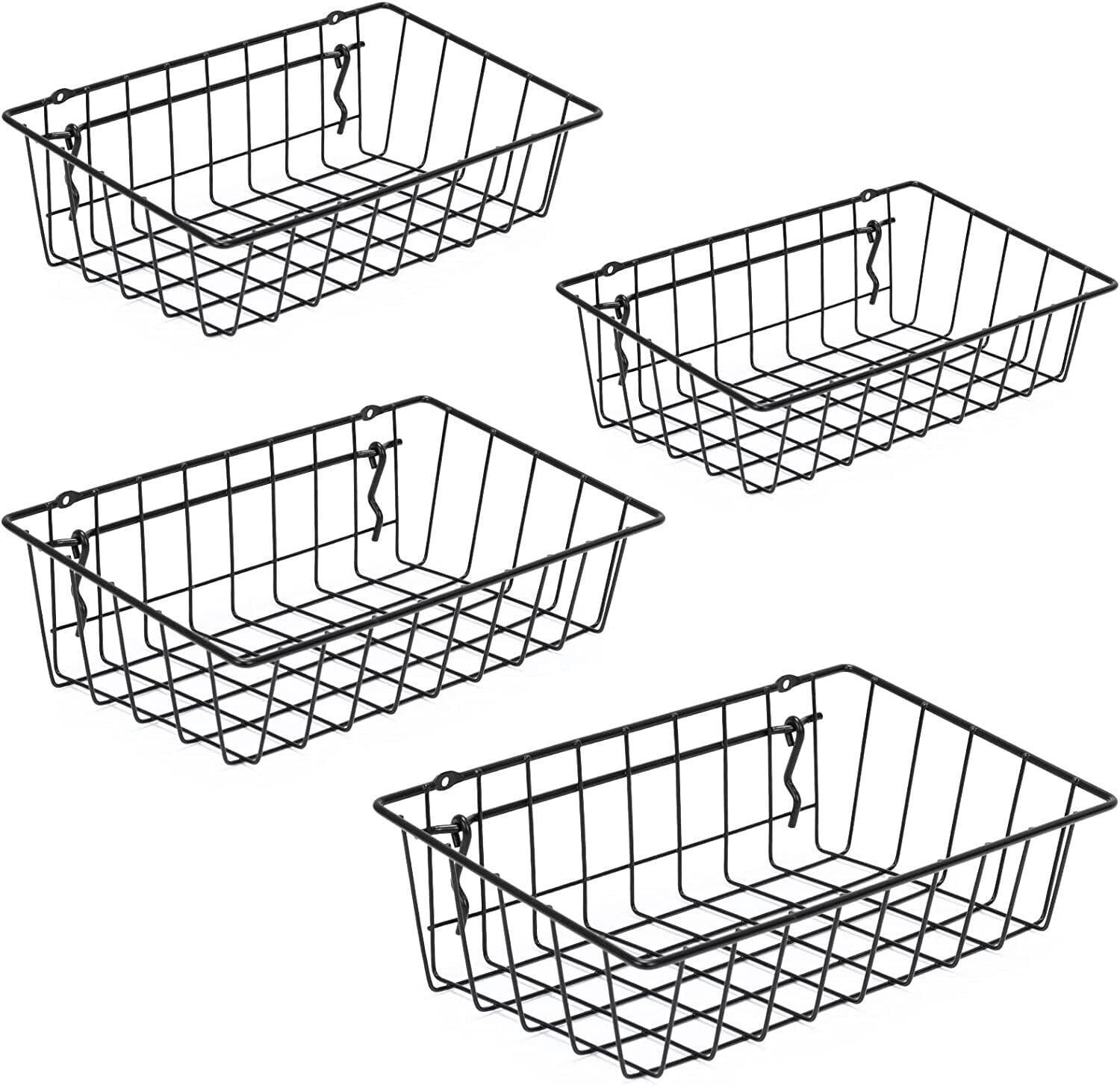 4PCS Pegboard Baskets Organize Tools Shelf Storage Box Steel Garage