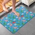 thumbnail image 4 of Dinosaur and Speech Bubble Bright Non Slip Microfiber Bathroom Rugs, Soft Rubber Backing Bath Mats for Bathroom Floor Tub and Shower,20"x32", 4 of 5