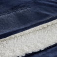 thumbnail image 4 of Rest Haven Fleece/Sherpa Bed Blanket, Queen, Blue, 4 of 5