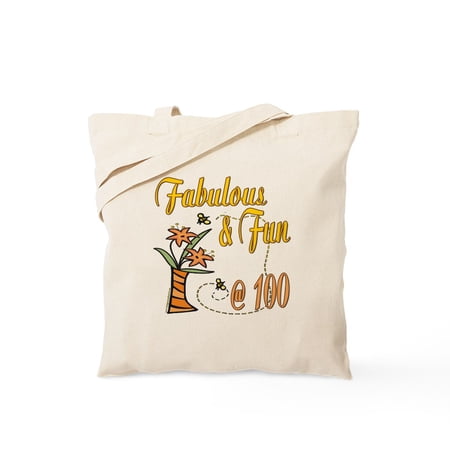 CafePress – Fabulous Fun 100Th Birthday – Unisex Canvas Tote Bag Beige 1-Piece