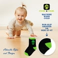 thumbnail image 3 of Peak 2 Peak Unisex Infant, Baby and Toddler 6-Pack "Space" Ankle Socks -2T-4T Months, 3 of 3