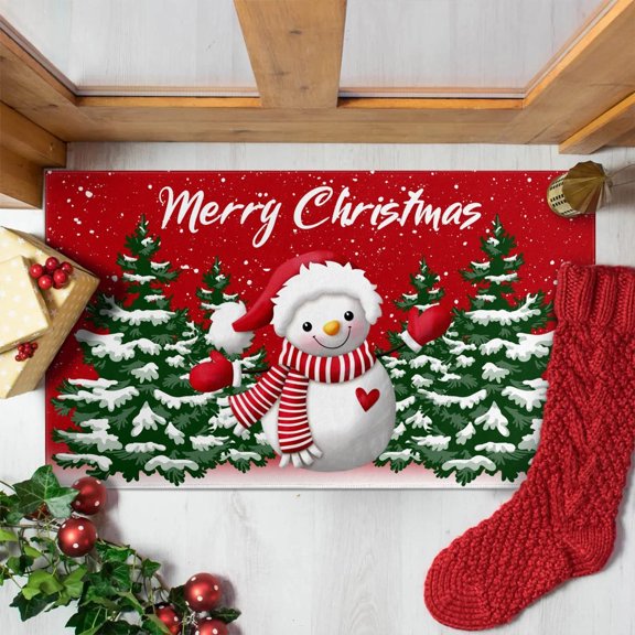 Christmas Door Mat Christmas Rug Christmas Decorations Christmas Socks Doormat Christmas Welcome Mat Indoor Winter Door Mat Outdoor 30"x17"