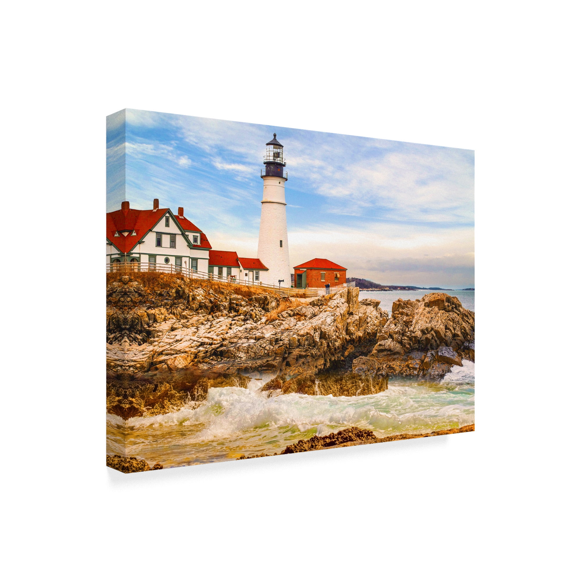 Trademark Fine Art 'Rocky Lighthouse' Canvas Art by Ata Alishahi