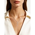 thumbnail image 2 of Silvora Initial Necklace for Women Platinum Plated CZ Crystal Personalized Letter I Pendant Necklace Sparkling Dainty Jewelry Gifts for Grandma Mom Mothers Day, 2 of 7