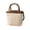 Beige, variant on Summer Stylish Knot Woven Bamboo Handle Bucket Bag, Handmade Casual Shoulder Purse, Beach Vacation Travel Holiday Tote for Women, Beige D