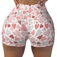thumbnail image 2 of Salouo Hand Drawn Hearts Print Women's Athletic Shorts,Booty Shorts Biker Shorts High Waisted Elastic Workout Shorts for Yoga Gym Running Sports-X-Large, 2 of 8