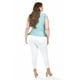 thumbnail image 3 of Blusa satinada con flor Roman Fashion/Tallas Extras, 1901 (Menta) verde claro 42, 3 of 6