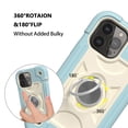 thumbnail image 6 of ShellTech Compatible with iPhone 6 Plus/6S Plus Rubber Hybrid Armor Case Built-in 360°Rotating Ring Stand, Military Grade Drop Protection Full Body Rugged Heavy Duty Durable Cover,C Blue, 6 of 9