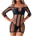 thumbnail image 2 of uublik Lingerie Set Women Valentine's Day Sleepwear Chemise Dress Lace Nighty Nightgowns Black Free Size, 2 of 2