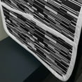 thumbnail image 3 of Black and White Microwave Oven Cover, Barcode Pattern Abstraction Vertical Stripes in Grayscale Colors, Water Resistant Organizer with Pockets for Kitchen, 36" x 12", Black Grey White, by Ambesonne, 3 of 4