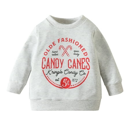 

Lovely Casual T-Shirts For Children Boys Christmas Letters Printed O-Neck Long Sleeve Letters Sweatshirt pullover Tops Holiday Vacation Seaside Loose Cozy Tshirts