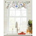thumbnail image 2 of Tie Up Valance for Windows Vintage Herb Floral Texture Window Valance Curtain Kitchen Cafe Short Curtains Living Room Tie-Up Valance Curtain, 2 of 5