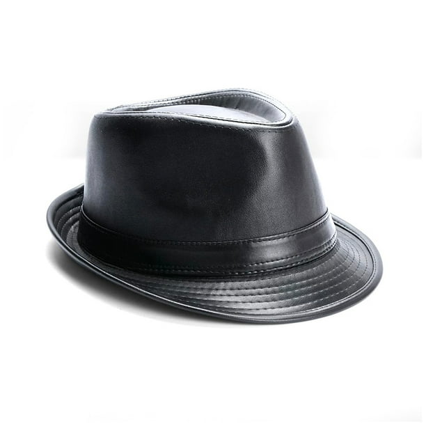 Qarigey Gorras clásicas de cuero para hombres Diseños elegantes para cualquier ocasión Sombrero para todas las estaciones para hombres Sombreros negro