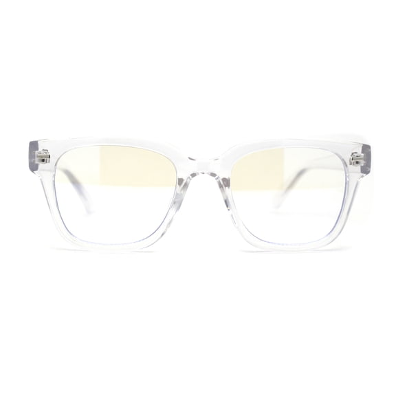 Hipster Classic Thick Horn Rim Blue Light Flitering Computer Glasses Clear