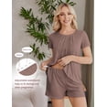 thumbnail image 3 of Ekouaer Women Maternity Nursing Set 2 PCS Postpartum Pajamas Breastfeeding Labor Delivery Pregnancy Pjs, 3 of 6