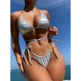 thumbnail image 3 of E8BF-Conjunto de Bikini con cuello Halter para mujer, traje de baño atrevido de dos piezas, Bikini triangular, ropa de playa, 3 of 5