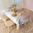 thumbnail image 3 of Pink Glitter White Marble Pattern Rectangle Tablecloth 60"x102",Waterproof Polyester Rectangle Table Cloth, Wipeable Spillproof Polyester Tablecloth for Dining, Camping, Indoor and Outdoor, 3 of 6