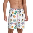 thumbnail image 2 of Sikiie Hello Summer Cat Mens Pajama Shorts, Lightweight Lounge Pant with Pockets Soft Sleep Pj Shorts for MenSmall, 2 of 6