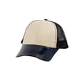 thumbnail image 1 of Mens Adjustable Trucker Hat Straw With Dark Navy Clear Visor Bill, 1 of 2