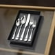 thumbnail image 4 of 5 cubiertos de viaje de acero inoxidable, tenedor, cuchara, vajilla para mochileros. Plata, 4 of 8