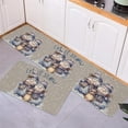 thumbnail image 2 of Christmas Snowman Cartoon Theme Kitchen Floor Mats, Let Snow Texts 2 PCS Anti Fatigue Area Runner Rugs Set Grey Non-Slip Bathroom Comfort Standing Mat Home Decor, 2 of 5