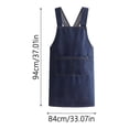 thumbnail image 3 of MKHSQHDG Today's Deals Denim Apron， Apron with Pockets，Apron with A Rope Tied At The Back ， Back Aprons for ，Suitable for The Kitchen Garden Denim Back Adult Aprons, 3 of 6