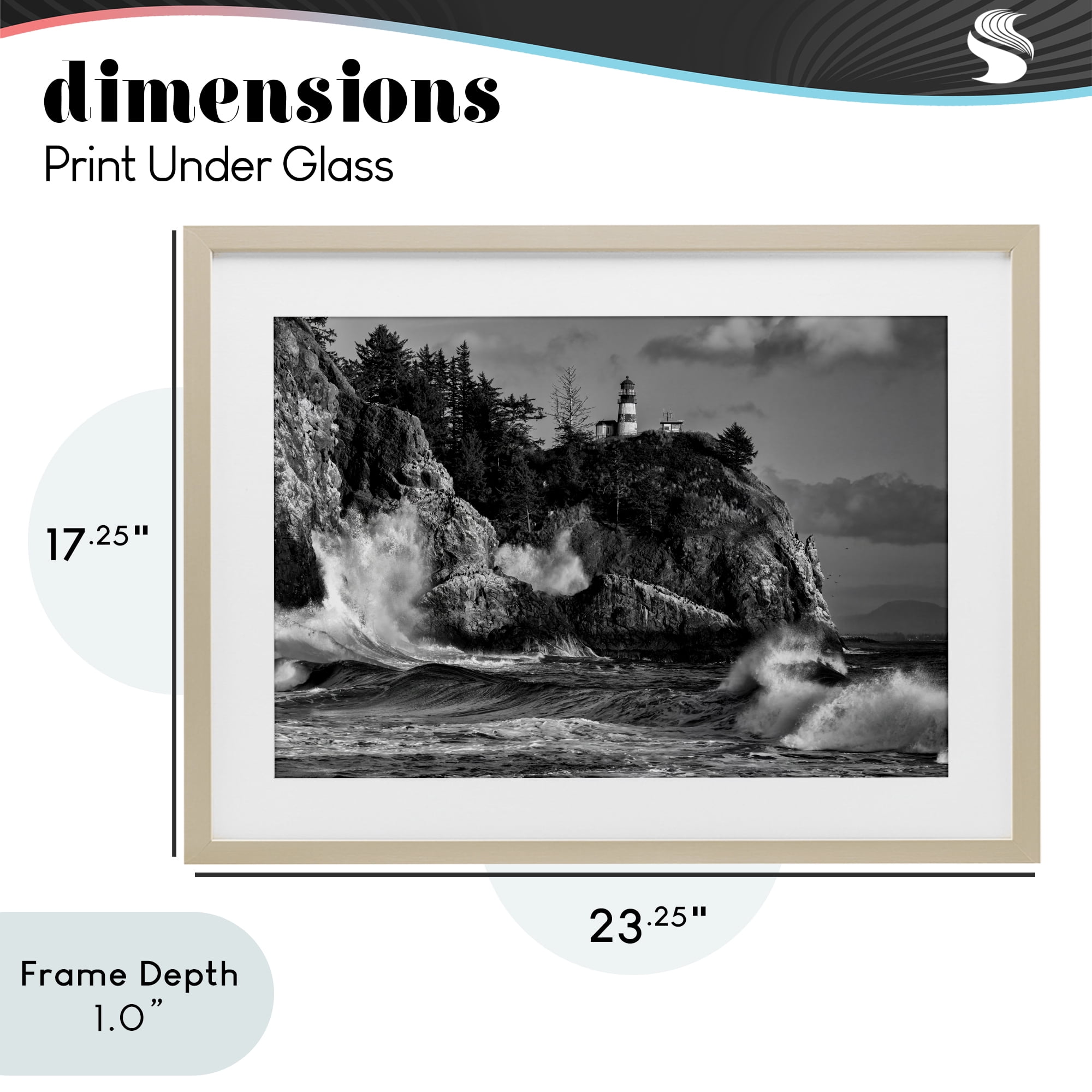 Stupell Industries Rising Tide at Cape Birch Framed Print Under Glass, design by Rick Berk