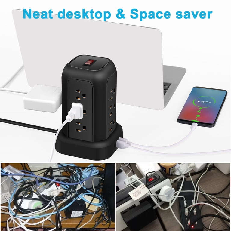 BOHASHIN 12-Outlet Power Strip Tower with USB photo 4