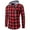 Red, variant on Men'S Autumn Casual Plaid Shirts Long Sleeve Pullover Shirt Top Hooded Blouse
