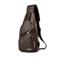 thumbnail image 2 of Misterolina Leather Sling Bag For Women Mens Adults Crossbody Chest Backpac Sling Bag, 2 of 7