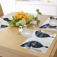 thumbnail image 4 of Ambesonne Eye Place Mats Set of 4, Realistic Female Butterfly, Standard Size, Blue Black White, 4 of 6