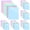 Multicolor, variant on (5pc)Luluganb Binder Folders School Folders Plastic Folders with Pockets and Prongs Colored File Folders Pocket Folder Light Blue One Size