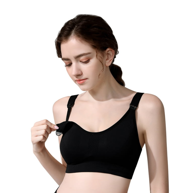 SYNPOS Women Seamless Nursing Bra, 3D Stereo Massage Promotes Breastmilk  Production, with Extension Clasp and Laundry Bag