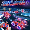 thumbnail image 2 of Spider - Coche de Control Remoto, Doble Cara Giratoria de 360° 4WD Todoterreno RC Acrobacias con Luces Frías, 2.4Ghz para Interiores y Exteriores Juguetes Recargables para Niños 4-6, 6-12 (Rosa), 2 of 3