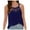 Dark Blue, variant on Tbopshirt Tank Tops for Women,Womens tops,Casual Loose Solid Sleeveless Round Neck Lace T-Shirt tops Sleeveless Shirts Pleated,T-shirt Vest Tee Blouse,Womens Fashion