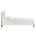 thumbnail image 3 of Modway Yasmine Channel Tufted Performance Velvet King Platform Bed in White, 3 of 8
