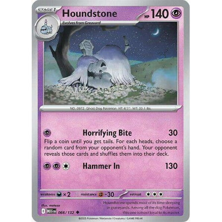 Pokemon ME01: Mega Evolution Uncommon Houndstone #66