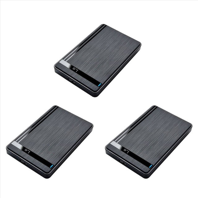3X Carcasa para Disco Duro Externo HDD/SSD de 2,5 Pulgadas, USB 3.0 A , para Ordenador Portátil o de Escritorio, Transferencia de Datos de Alta Velocidad.