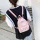 thumbnail image 5 of Bolsa Mochila estilo preppy para mujer con estampado de lona, ​​bolso para niñas con insignia (rosa) JShteea Para Estrenar, 5 of 9