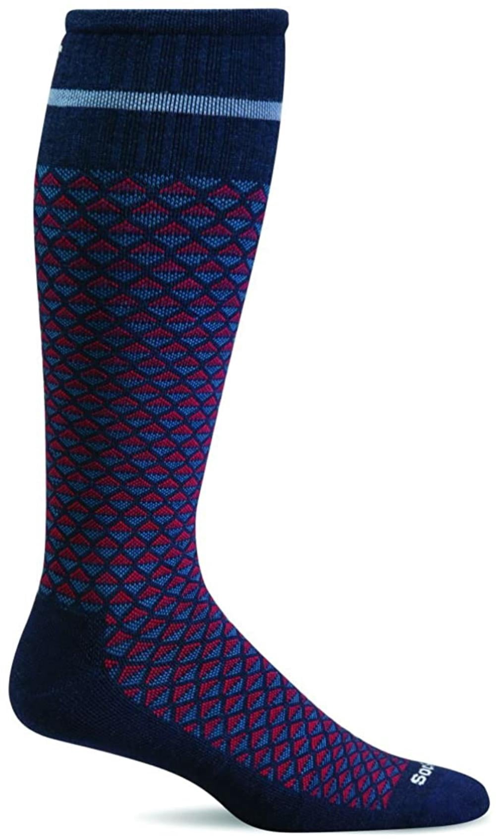Sockwell Men S Micro Mix Firm Compression Socks Navy L Xl By Visit The Sockwell Store Walmart Com Walmart Com