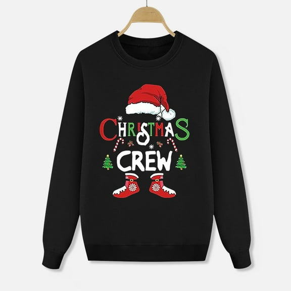 Gyexs Christmas Shirts for Family - Family Christmas Sweaters Funny, Festival Holiday Xmas Pullover Tops Cozy Warm Women's Fashion (Kid, Black, 2-3 Years)