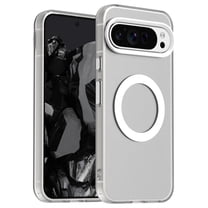 ELEHOLD Case for Google Pixel 9 Pro XL Magnetic Shockproof Case Slim Matte Transparent Rugged Cover, Skin Friendy Feel, Compatibel with MagSafe, White