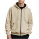 thumbnail image 2 of pstuiky Camisas de invierno de manga larga para hombre, Sudadera con capucha y bolsillo de manga larga con cremallera y color liso para hombre top de hombre s, 2 of 9
