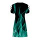 thumbnail image 5 of ICHUANYI Clearance Women Casual Slimming Draw Back Printed Short Sleeves Cold Shoulder Dress(Green, XL) ICHUANYI WER2023081008915, 5 of 5