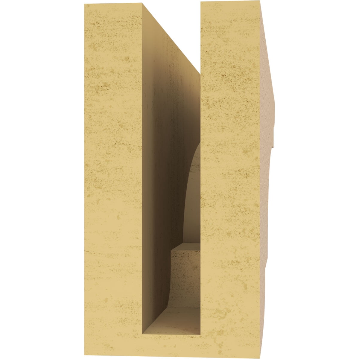 3"W x 18"D x 6"H Thin New Brighton Rough Cedar Woodgrain TimberThane Corbel, Primed Tan